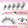 Yawamica Lash Clusters Wispy Eyelash Clusters Clear Band Cluster Eyelash