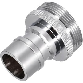 Silver Faucet Adapter, Faucet Adapter for Portable Washer, Dishwasher Snap Connection,Brass Chrome, 5/16-27 Male or 55/64-27 Female, Faucet Aerators, Kitchen Fixtures