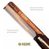Kent 20T Handmade Folding Pocket Comb for Men, Fine Tooth