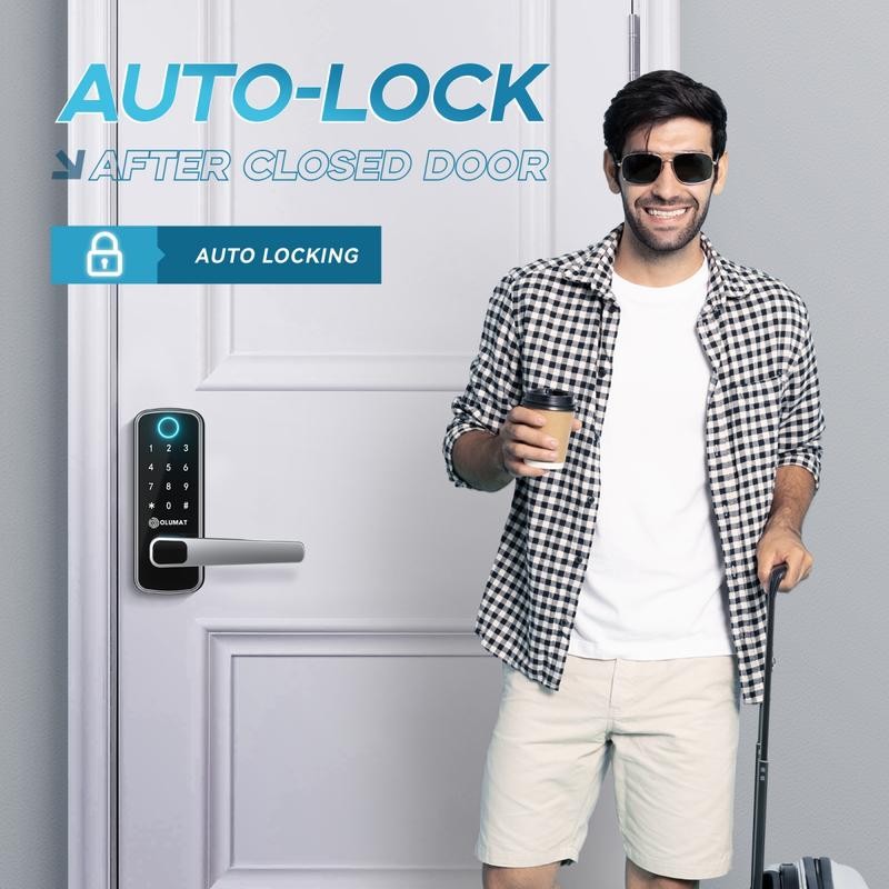 Smart Door Lock, Keyless Entry Door Lock Fingerprint Door Lock