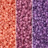 Miyuki Delica Seed Beads Bundle: Size 11/0, Purple Opaque Palette