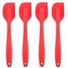 Silicone Spatula 4-piece Set, Heat-Resistant Non-stick Rubber Spatulas with Stainless