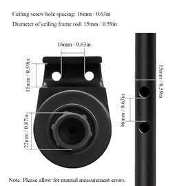 Supertool Swing Ceiling Bracket, Three-piece Suit Plastic Canopy Fitting for Porch Swing, Garden Swings Canopy Replacement