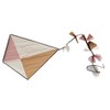Single Wheel Kite 3D Clipping Simple Assembly Vintage Simple Diamond