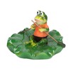 Simulation Resin Floating Lotus Leaf Frogs Ornament Fish Pond Fountain