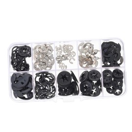 LALAFINA 200Pcs Circlip Assortment Kit for Game Machine Accessories Durable Axle Ring Set with Sturdy Material Compact Storage Case Included for Easy Organization