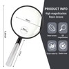 Feosky Handheld Reading Magnifier, 10X Magnifier, 90mm Shatterproof Lens, Adults