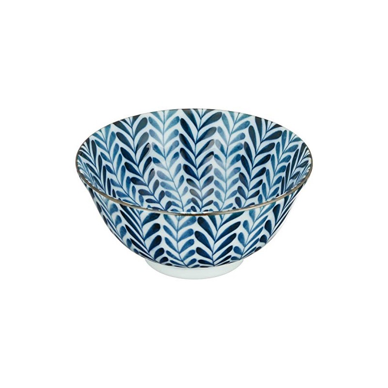 Hasamiyaki 88657 Counter-shaped Small Bowl, Inner and Outer Fern Pattern