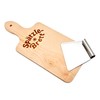 Wooden spaetzle board with stainless steel scraper mediatrades