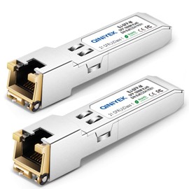 2Pack QINIYEK 1.25G SFP-T, 1000BASE-T RJ45 Copper SFP for Cisco GLC-T/SFP-GE-T, Meraki, Fortinet, Ubiquiti UniFi UF-RJ45-1G, D-Link, Supermicro, Netgear, TP-Link and More, up to 100m