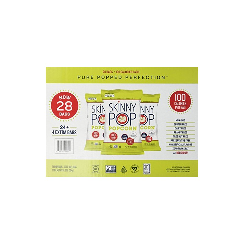 SkinnyPop Popcorn 28Count, 0.65 oz