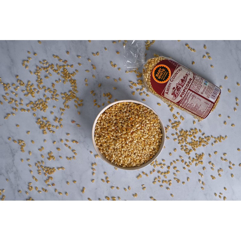 Amish Country Popcorn | 1 lb Bag | Baby White