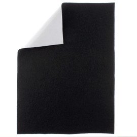 HBC Merino Wool Blend Felt Crafting Sheets Adhesive Backed (8 5/8" x 11 5/8") - Black