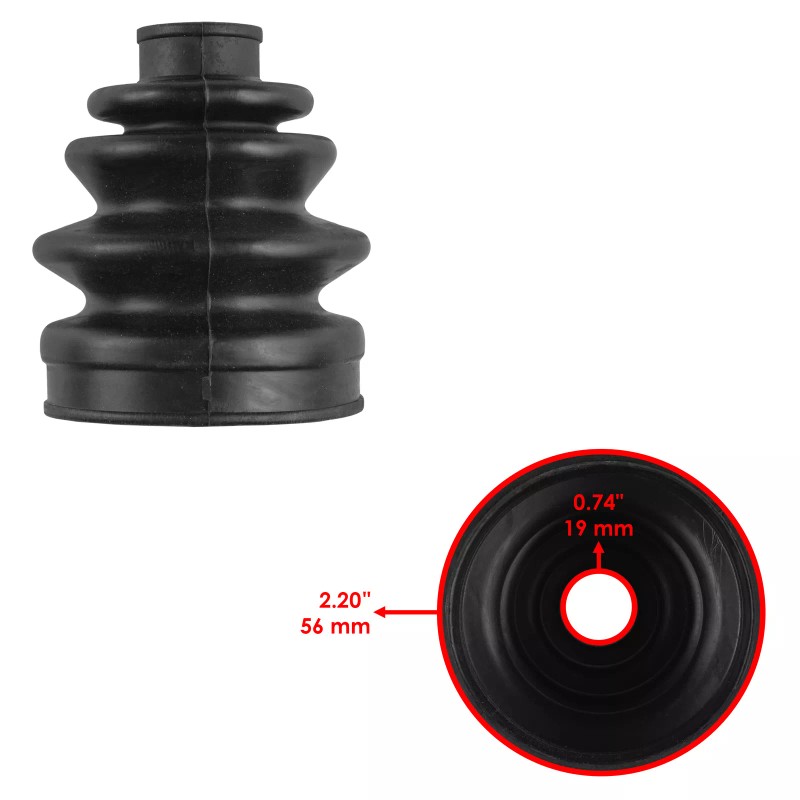 Caltric Front Inner Outer Axle CV Boot Kit for Honda