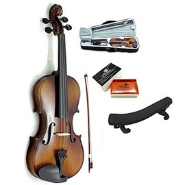 Sky Brand New Solid Wood Antique Viola Outfit with Lightweight Case, Bow and Rosin (16 Inch)