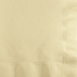 Club Pack of 600 Ivory Premium 2-Ply Disposable Party Beverage Napkins 5"