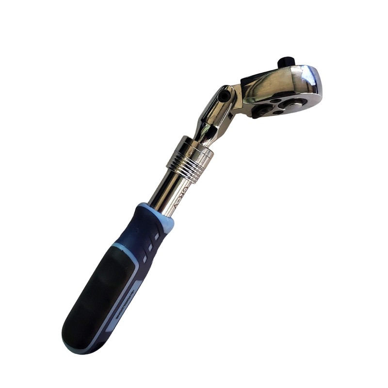 Toolzone 3/8" Drive Extending Flexi Head Ratchet Softgrip