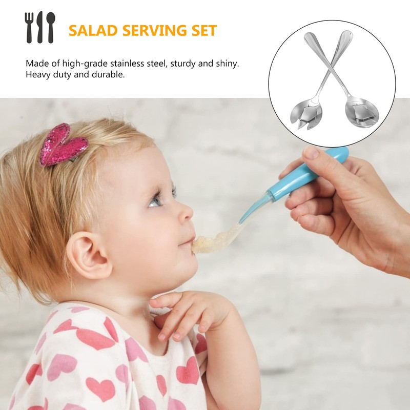 Gatuida Salad Servers, Stainless Steel Salad Serving Set, Salad Servers,