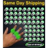 Party Glowz LED Light Up Flashing Green Jelly Bumpy Rings