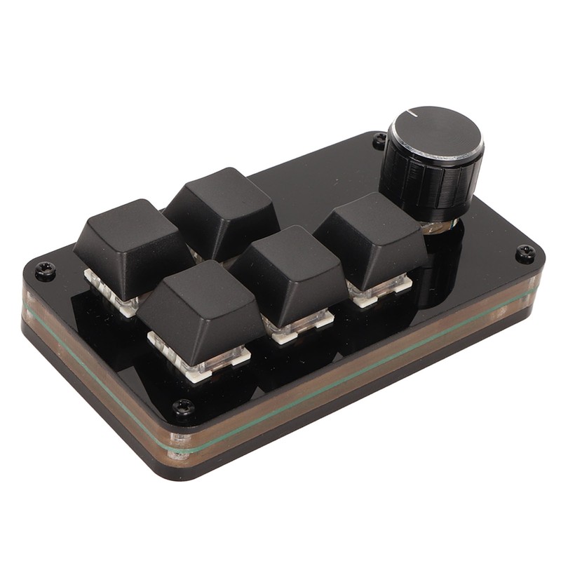 Programmable Keypad 5 Keys 1 Knob Blue Switch Mechanical Hot