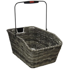 KlickFix 2128051920 Unisex – Adults' Rear Bicycle Basket Black 44 x 24 x 20 cm