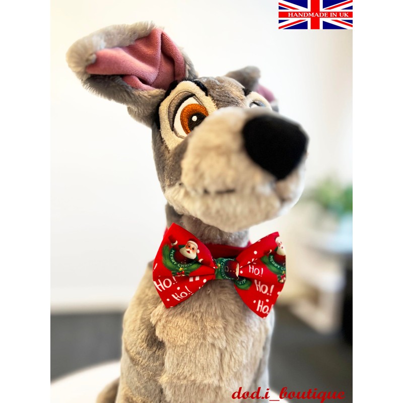 dod.i_boutique New Dogs Bow Tie Bowtie Merry Christmas SANTA RED