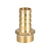 sourcing map Brass Hose Barb Fitting,Connector,14mm Barb x G1/2 Male