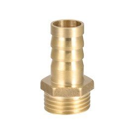 sourcing map Brass Hose Barb Fitting,Connector,14mm Barb x G1/2 Male Pipe Adapter