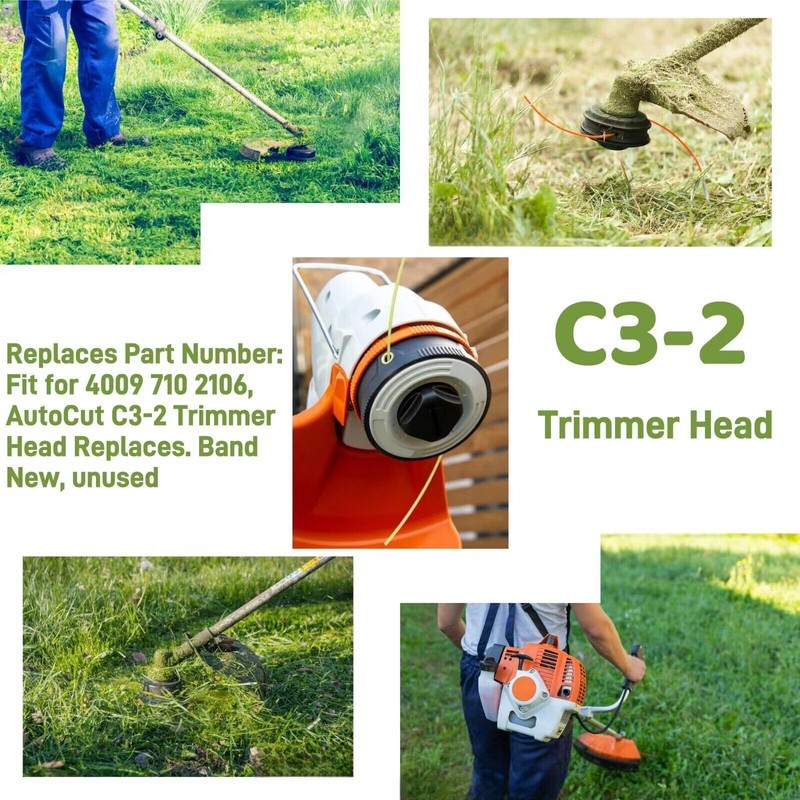 QMTCYXGS 1pk C3-2 Trimmer Head & 1pk Spool & 1pk