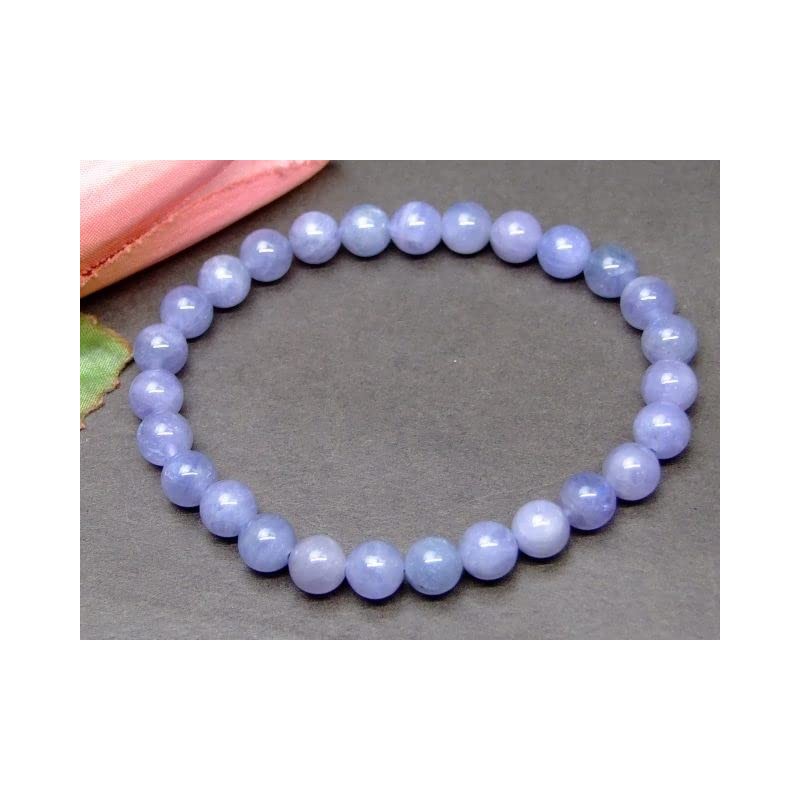 56442 Tanzanite 6mm AAA Bracelet with 6cm Inner Diameter Pouch