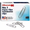 OFFICEMATE 99911 Paper Clips,No. 1,Silver,Steel