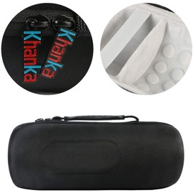 Khanka Hart Tasche Schutzhülle für JBL Charge 4 / Charge 5 Tragbarer Bluetooth Lautsprecher Speaker Case Etui. (Schwarz)