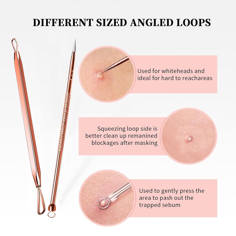 XingFuDM 2 Piece Blackhead Removal Tool & Blemishes Blackhead Remover