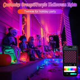 Super RGB Color Changing Globe String Lights, 33ft Smart Fairy String Lights with APP Control, Mini Ball LED Twinkle Lights Hanging for Indoor Outdoor Bedroom Party Garden Camping Christmas Decoration