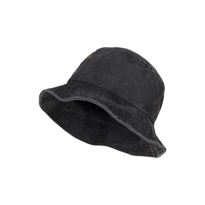 styleBREAKER 04025045 Unisex Fishing Hat Plain Vintage Washed Look Bucket