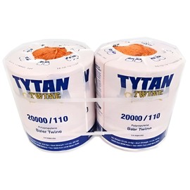 Tytan, 2 Pack Orange, Polypropylene Baler Twine 2 Spools Of 10,000' Each.