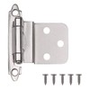 Probrico 25 Pairs Brushed Satin Nickel 3/8" Overlay Decorative Self