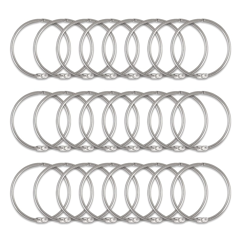 24 Pack Shower Curtain Rings, Rustproof Decorative Shower Curtain Hooks