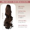 FELENDY Ponytail Extension Claw 18" Dark Brown Mix Light Auburn