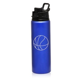 25 oz Water Bottle Sports Travel Mug Basketball (Blue)