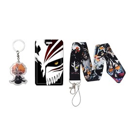 Anime Kurosaki Ichigo Lanyard Keychain,ID Badge Holder,Holiday Gifts