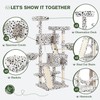 MUTICOR 66 Inches Multi-Level Large Cat Tree Tower for Indoor