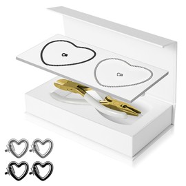 Kwkppz Permanent Bracelet Kit – 4 Pcs Locking Heart Clasp DIY Bracelet Set for Couples, Friendship, and Family – Unique Gift for Anniversary, Mother's Day, Birthday – His & Hers Matching Jewelry
