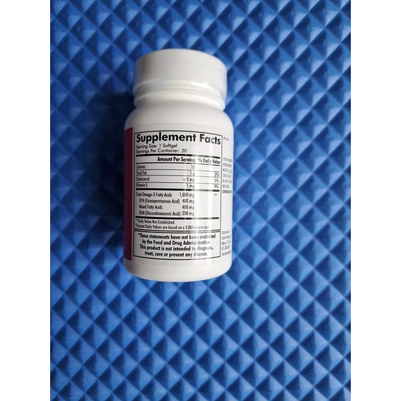 Dr, Santo Remedio Omega 3 Dietary Supplement 1000 mg, 30