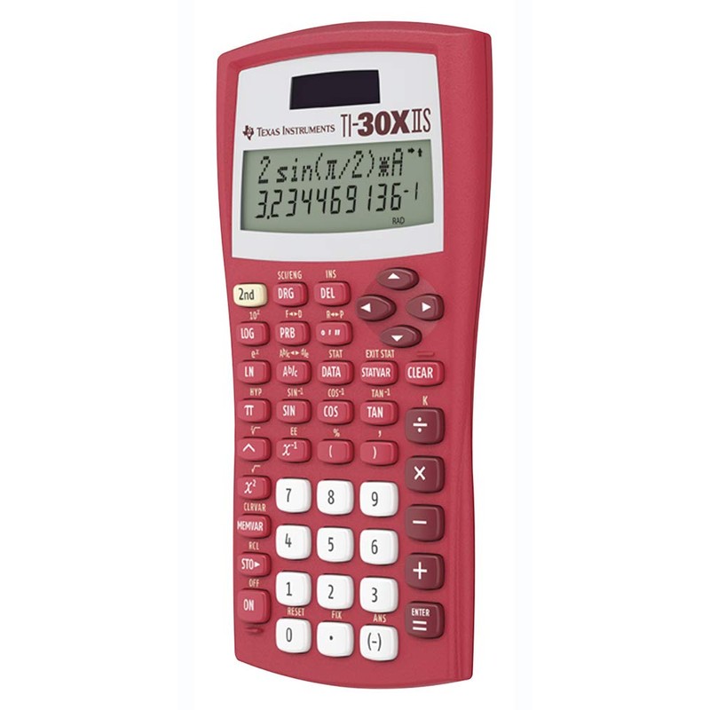 Texas Instruments TI-30XIIS Scientific Calculator, Red