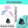 WishLotus Glowing Effect Fish Tank Decorations, Silicone Lotus Leaf Aquarium
