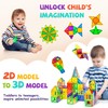 cossy 120Pcs Magnetic Tiles Magnetic 3D Building Blocks Set Educational