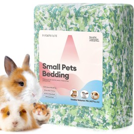 BUCATSTATE Hamster Bedding 70L, 99% Dust-Free Guinea Pig Paper Bedding Odor Control Paper Bedding, Cozy Small Animal Bedding for Rabbit Rat Syrian Dwarf Hamsters Gerbils (Mint)