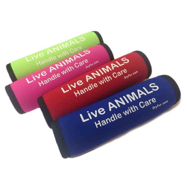 DryFur Pet Carrier Comfort Grips - Live Animals (Pink)