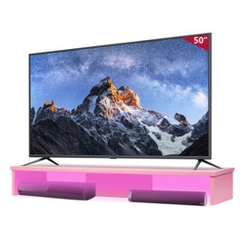 TV Riser Stand with LED Lights, 42.5" Super Large Monitor Stand Riser, Tabletop TV Stand Riser for Desk, Desk Shelf for Top of Desk, Desktop Organizer for Computer, TV, Laptop, Printer